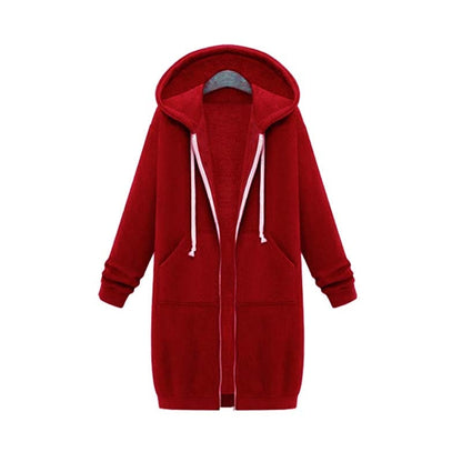 Veste Longue Zippée à Capuche pour Femme - Image 10