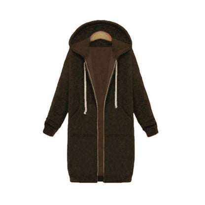 Veste Longue Zippée à Capuche pour Femme - Image 3
