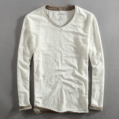 T-shirt à Manches Longues et Ourlet Superposé pour Homme - Image 4