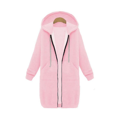 Veste Longue Zippée à Capuche pour Femme - Image 9