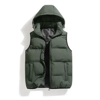 Gilet matelassé à capuche pour homme - Image 1