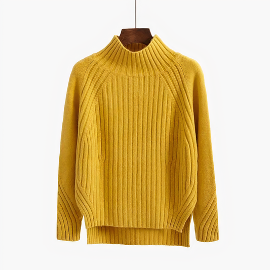 Pull Femme Côtelé Coupe Décontractée - Image 1