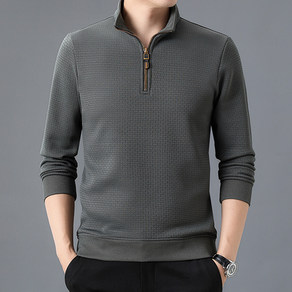 Pull Homme Col Zippé Manches Longues - Image 3