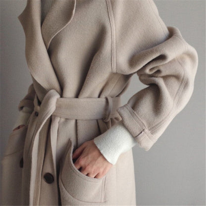 Manteau Long Cache-Cœur Femme - Image 2