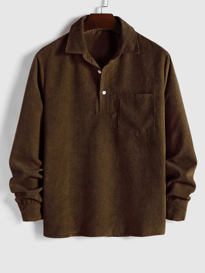 Chemise à Manches Longues et Col Cubain pour Homme - Image 3