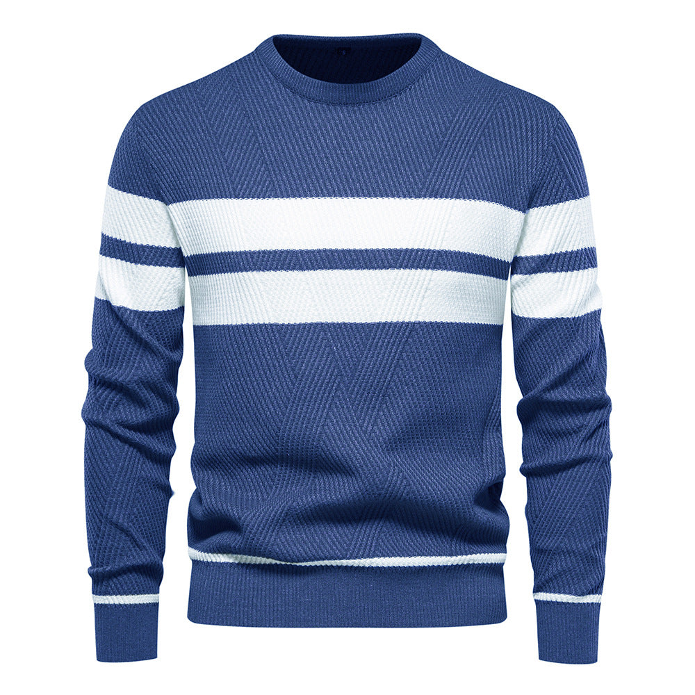 Pull rayé à col rond pour homme - Image 12