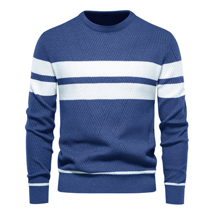 Pull rayé à col rond pour homme - Image 12