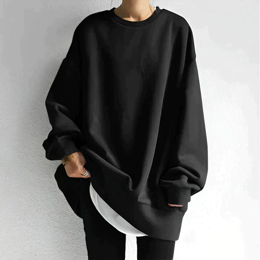 Pull ample à col rond pour femme - Image 1