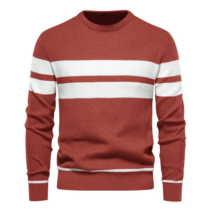 Pull rayé à col rond pour homme - Image 6