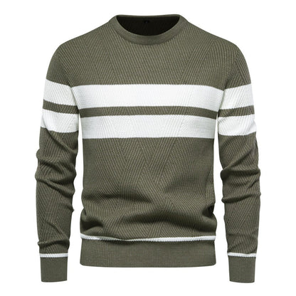 Pull rayé à col rond pour homme - Image 5
