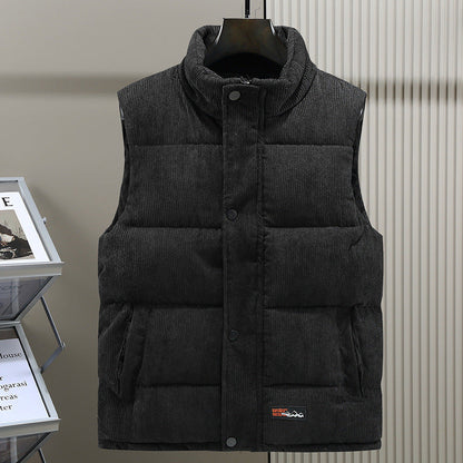 Gilet matelassé en velours côtelé pour homme - Image 4