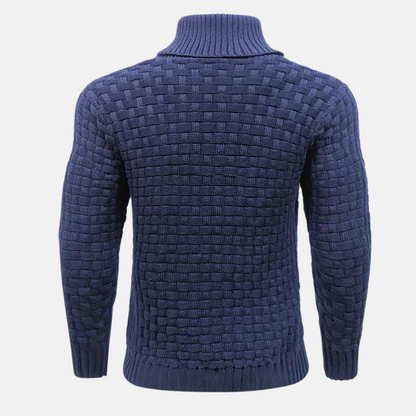 Pull texturé à col châle pour homme - Image 3