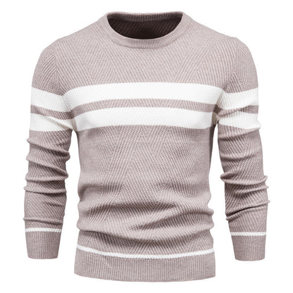 Pull rayé à col rond pour homme - Image 7
