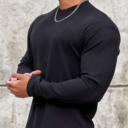 Pull texturé à col rond pour homme - Image 4