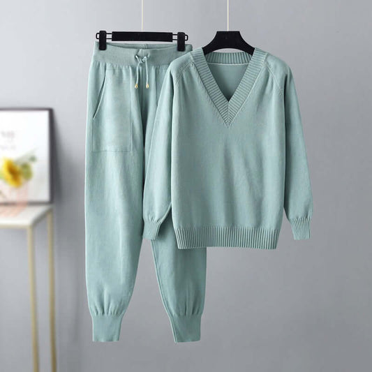 Ensemble Pull Femme Col en V - Image 1