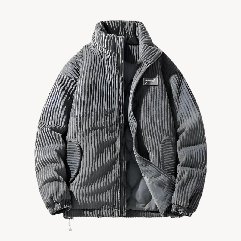 Veste Homme Zippée en Velours Côtelé - Image 1