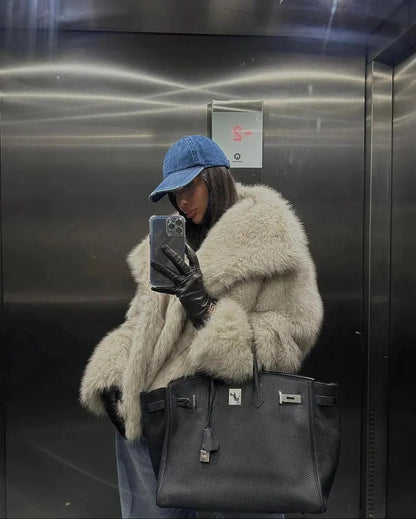 Veste Oversize Femme en Fourrure - Image 6