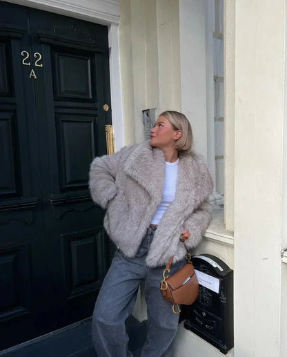 Veste Oversize Femme en Fourrure - Image 5