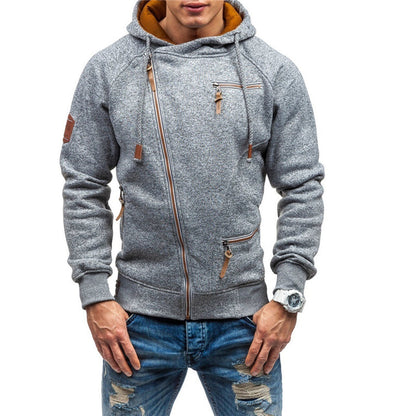 Sweat à capuche zippé en molleton pour homme - Image 7