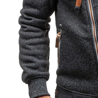 Sweat à capuche zippé en molleton pour homme - Image 6