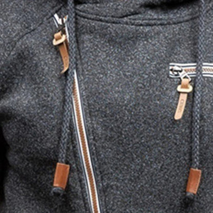 Sweat à capuche zippé en molleton pour homme - Image 5