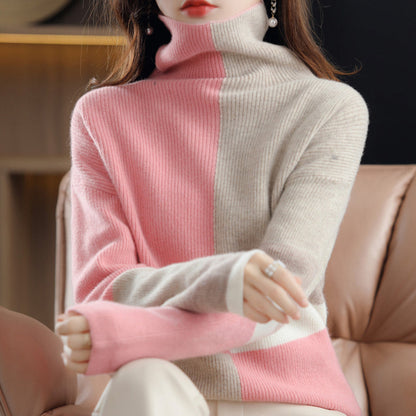Pull en Tricot Femme à Blocs de Couleurs - Image 8