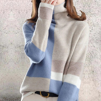 Pull en Tricot Femme à Blocs de Couleurs - Image 3