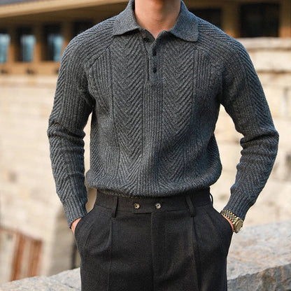 Pull Polo à Manches Longues pour Homme - Image 7
