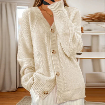 Cardigan Femme Boutonné Col en V - Image 1