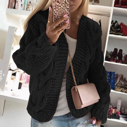 Pull ample en maille torsadée pour femme - Image 1