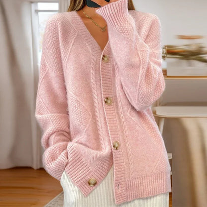 Cardigan Femme Boutonné Col en V - Image 2