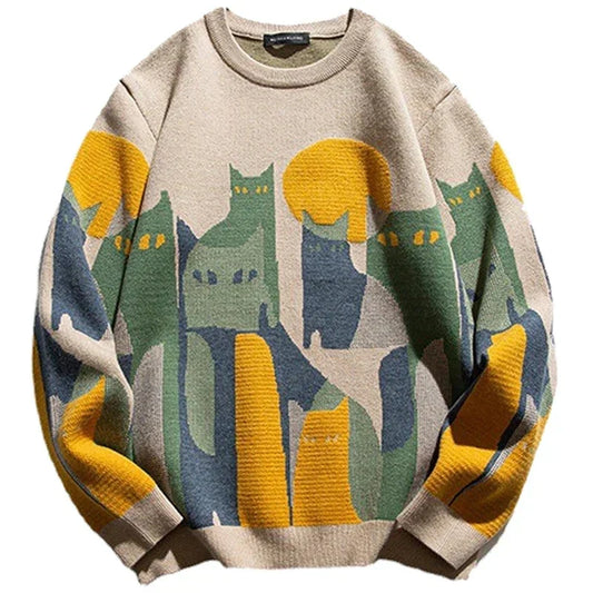 Pull Homme Col Rond Imprimé - Image 1
