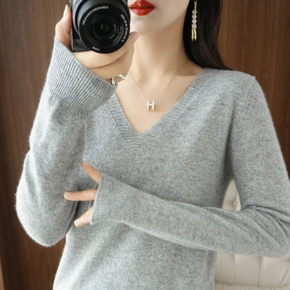 Pull en Tricot Femme Col V - Image 9