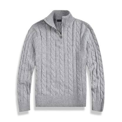 Pull Homme Maille Côtelée à Fermeture Éclair 1/4 - Image 6
