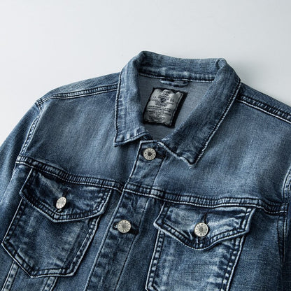 Veste en jean à manches longues pour homme - Image 3