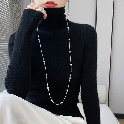 Pull Femme Coupe Ajustée en Maille Côtelée - Image 10