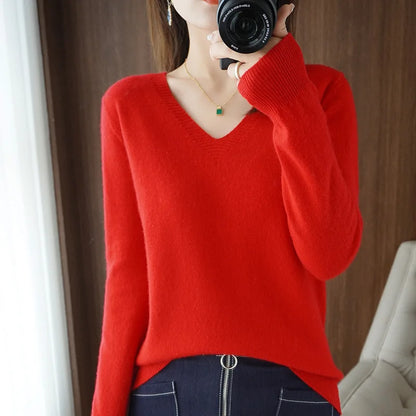 Pull en Tricot Femme Col V - Image 11