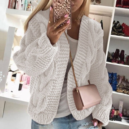 Pull ample en maille torsadée pour femme - Image 4