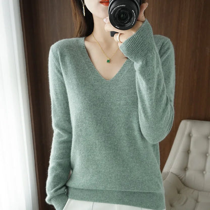Pull en Tricot Femme Col V - Image 8