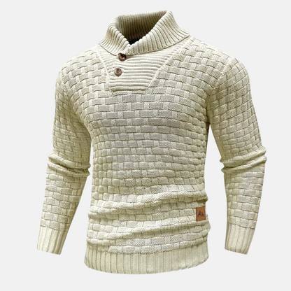 Pull texturé à col châle pour homme - Image 3