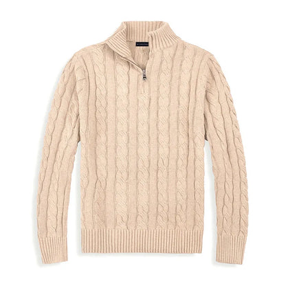 Pull Homme Maille Côtelée à Fermeture Éclair 1/4 - Image 10