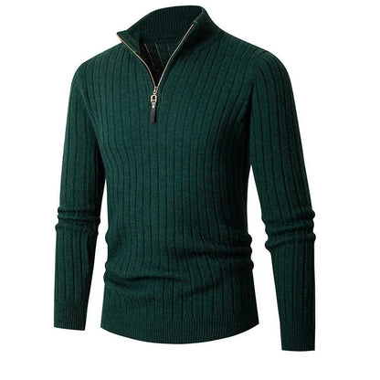 Pull Homme Maille Côtelée à Fermeture Éclair 1/4 - Image 10