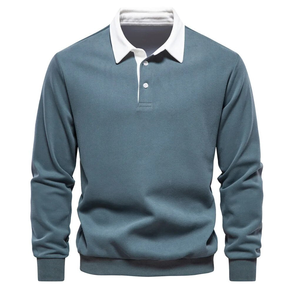 Pull à Col Polo Manches Longues Homme - Image 3