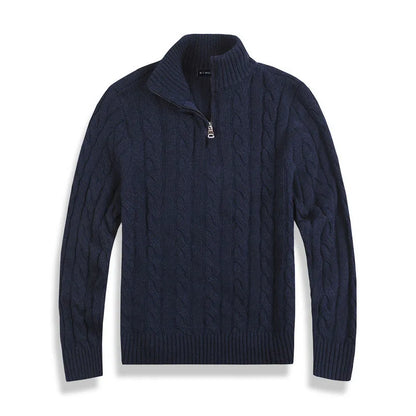 Pull Homme Maille Côtelée à Fermeture Éclair 1/4 - Image 8