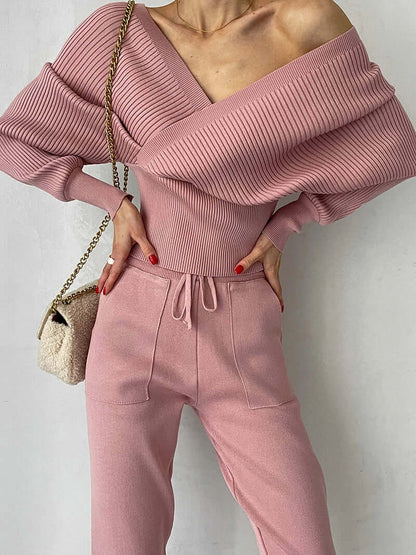 Pull-over côtelé cache-cœur pour femme - Image 11