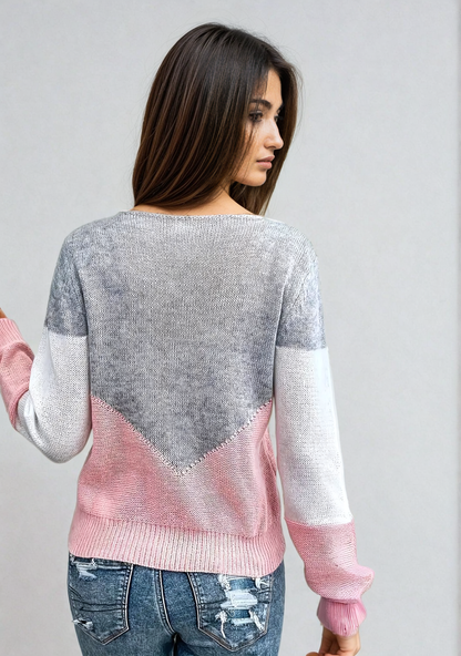 Pull Femme Col Bloc Encolure Ras du Cou - Image 3