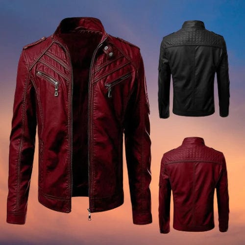 Veste de motard slim fit pour homme - Image 1