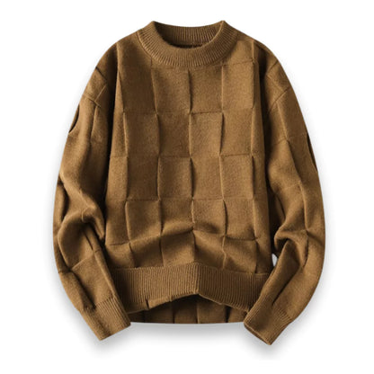 Pull à col rond à motifs pour homme - Image 1