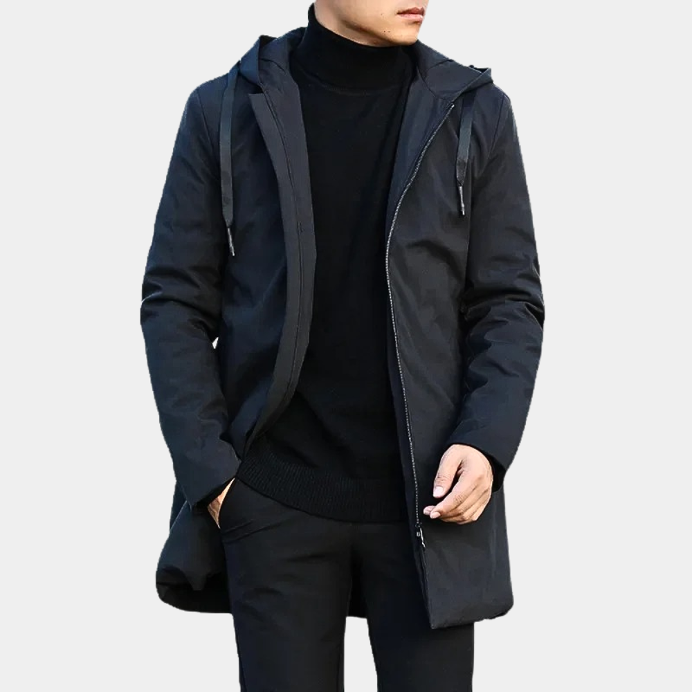 Manteau Mi-Long à Capuche pour Homme - Image 5