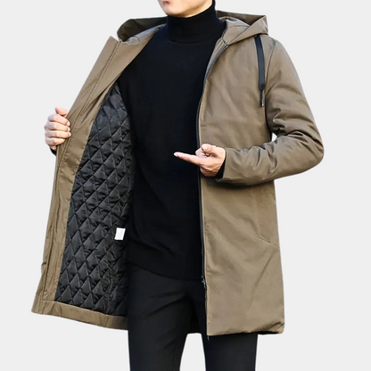 Manteau Mi-Long à Capuche pour Homme - Image 6